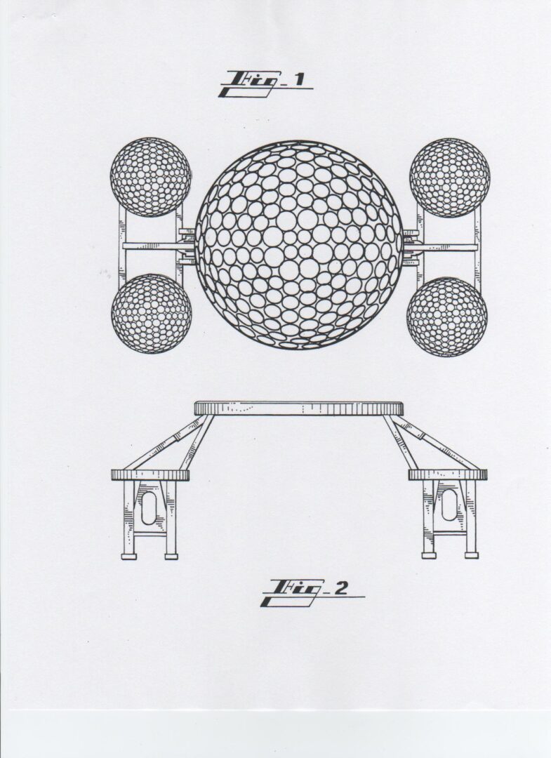 GOLF BALL FOLDABLE TABLE